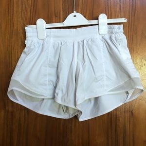 White lulu lemon shorts size 6